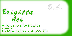 brigitta acs business card